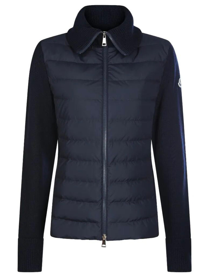 Moncler Navy Sport Jacket Combi Knit