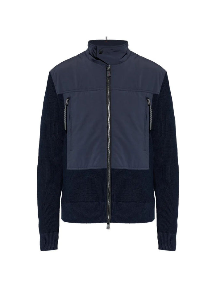 Moncler Grenoble Blue Cotton Cardigan