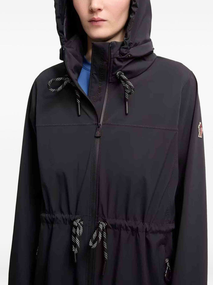Moncler Grenoble Soulare Black Jacket With Concealed Hood