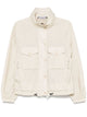 Moncler Grenoble Nor Beige Sport Jacket With Concealed Hood