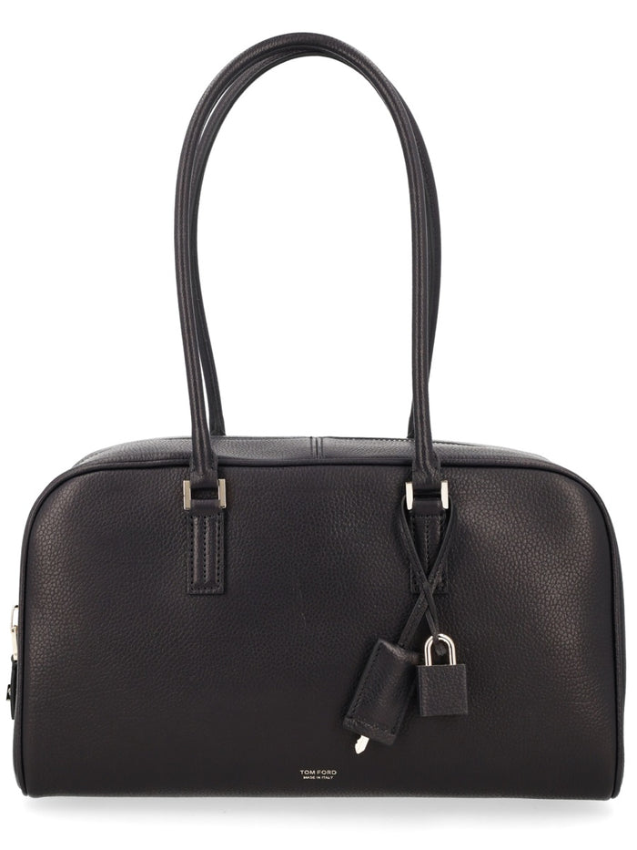 Tom Ford Black Leather Shoulder Bag