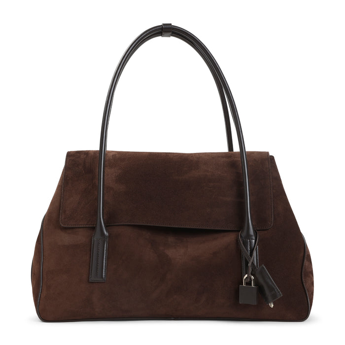 Tom Ford Brown Calf Leather Shoulder Bag