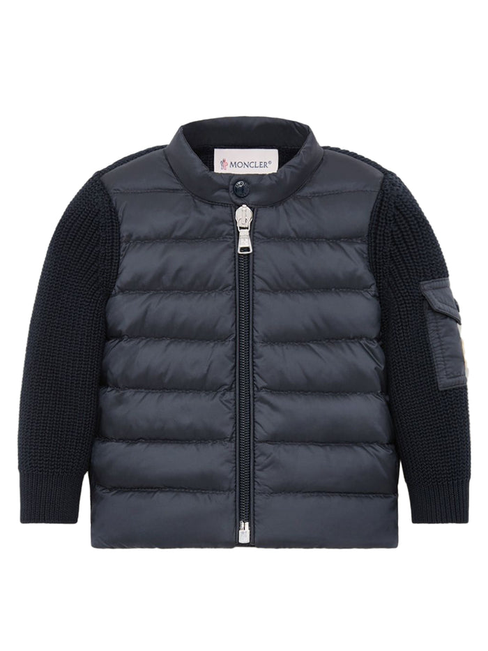 Moncler Kids Padded Cotton Zip-Up Cardigan