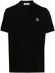 Stone Island Black Cotton Ss Polo