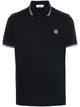Stone Island Blue Stripe Trim Polo Sweater