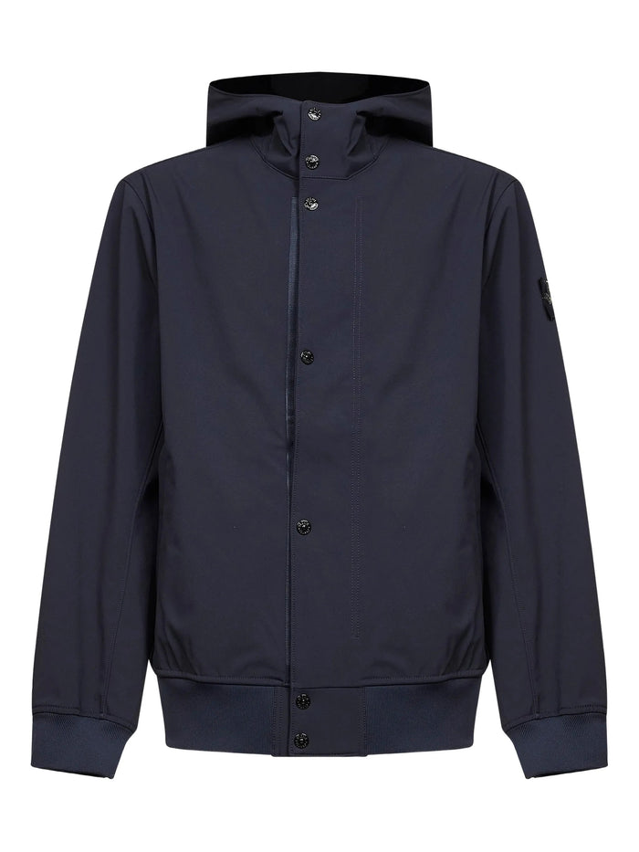 Stone Island Jacket With Hood And Water- And Wind-Resistant Membrane