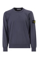 Stone Island Crew Neck Jumper With Small Lapel