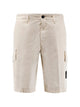 Stone Island Ivory Cotton Shorts