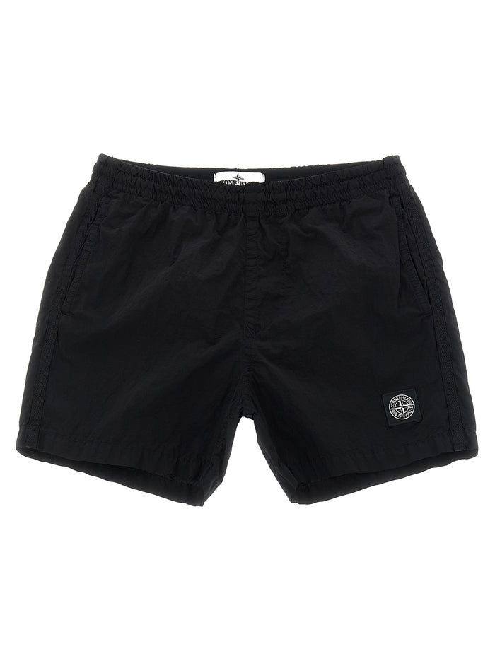 Stone Island Junior 'Compass' Logo Swimsuit