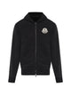 Moncler Sketched Logo Zip-Up Cotton Hoodie