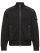 Moncler Black Wool Zip-Up High-Neck Sweater