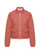 Moncler Lanset Houndstooth-Pattern Zip-Up Jacket