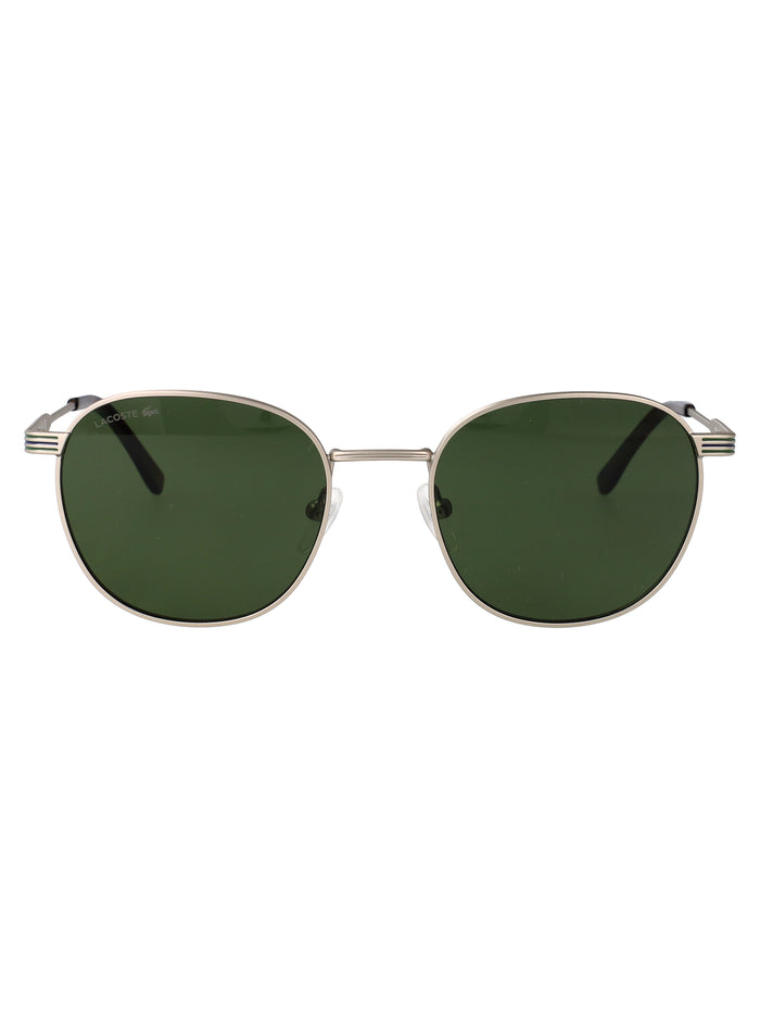 Lacoste Semimatte Silver Metal Sunglasses