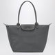 Longchamp Anthracite Grey Shopping Bag M Le Pliage One