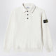 Stone Island Chalk-Coloured Cotton Polo-Style Sweatshirt