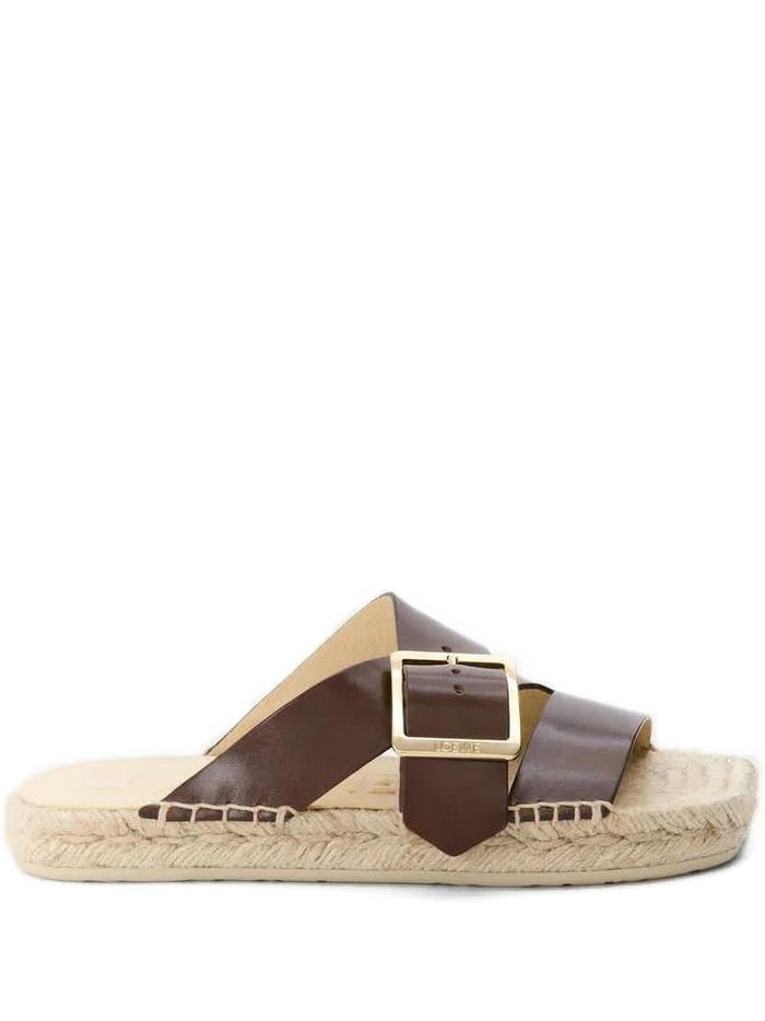 Loewe Petal Vegetal Leather Sandals