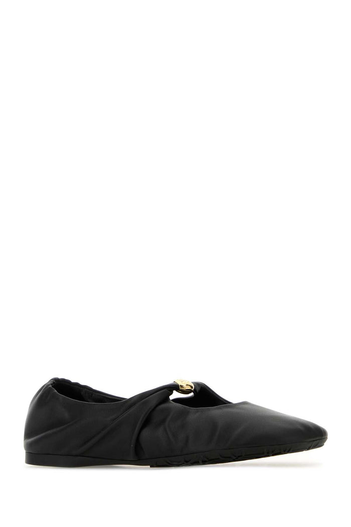 Loewe Black Nappa Leather Pebble Ballerinas