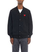 Comme Des Garçons Play V-Neck Logo Cardigan