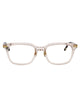 Linda Farrow Ash/ Camo T-Shell / Light Gold Opt Acetate + Metal Glasses