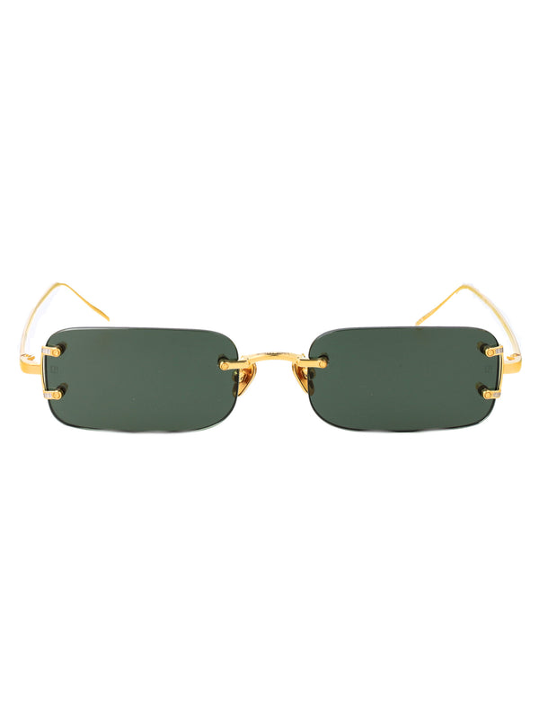 Linda Farrow Yellowgold/Whitegold/Green Titanium Sunglasses