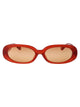Linda Farrow Teracotta Yellow Gold Orange Gradient Acetate Sunglasses