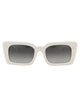 Linda Farrow 0 White Light Gold Grey Gradient Acetate Sunglasses