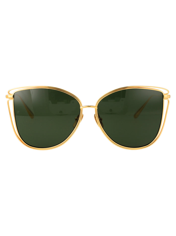 Linda Farrow Yellowgold/Green Titanium Sunglasses