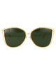 Linda Farrow Yellowgold/Green Titanium Sunglasses