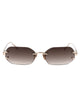 Linda Farrow Lightgold/Mochagrad Titanium Sunglasses