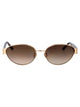 Linda Farrow Matt Champagne/ Brown/ Mocha Grad Titanium Sunglasses
