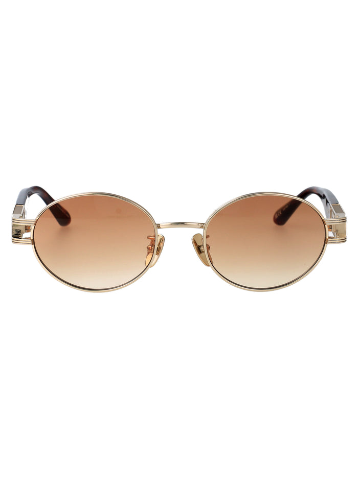 Linda Farrow Light Gold/ Dark T-Shell/Camel Grad Titanium Sunglasses
