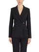 Elisabetta Franchi Double-Breasted Jacket With Satin Details