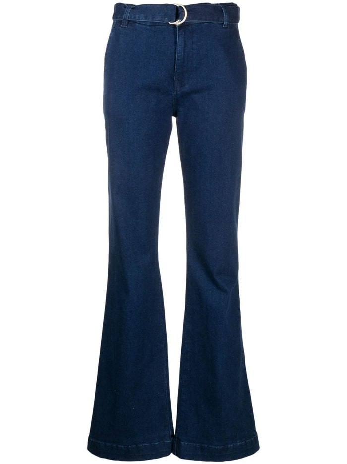 Frame Le High Flare Belted Trouser