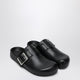 Loewe  Black Leather Sabot Ease Buckle
