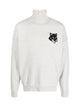 Maison Kitsuné Fox Head Intarsia Logo Turtleneck Sweater