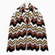 Alanui  Cardigan In Crochet Zig Zag Multicolore