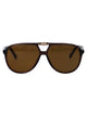 Longchamp Transparent Brown Injected Sunglasses