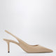 Jimmy Choo Leather Slingbacks With Ankle Strap