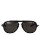 Dita Eyewear Matte Black Metal Sunglasses