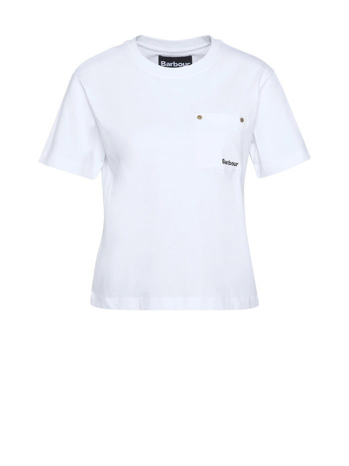 Barbour White T-Shirt With Logo