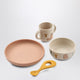 Liewood Vivi Tableware Set In Pink/Sand Cats And Dogs