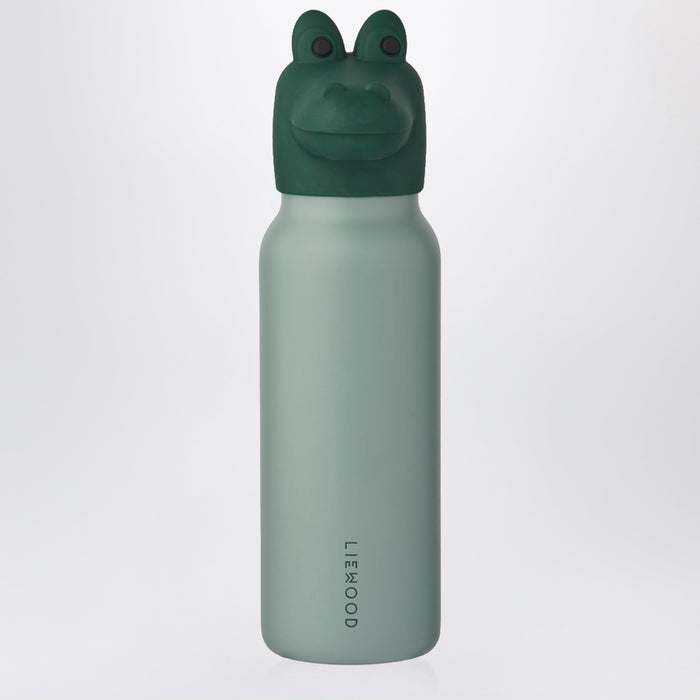 Liewood Falk Green Thermal Bottle With Crocodile Lid