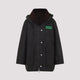 Barbour X Ganni Green Hood Ttn Duffle Wax Cotton Jacket