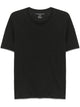 Majestic Solid Color Short Sleeves Round Neck Sweater