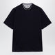 Brunello Cucinelli Crew-Neck Cotton Jersey T-Shirt With Faux Layering, Cobalt