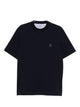 Brunello Cucinelli Blue Brunello Cucinelli Mens Cotton T-Shirt Featuring A Contrast Stemma Solomeo Chest Logo