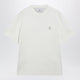 Brunello Cucinelli Crewneck Cotton Jersey Tshirt With Logo In Off White
