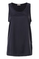 Brunello Cucinelli Stretch Silk Satin Crew Neck Top