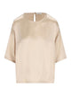 Brunello Cucinelli Beige Silk Elastan Blouse
