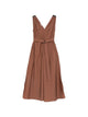 Brunello Cucinelli Techno Cotton Poplin Dress With Belt And Precious Shoulder Detail